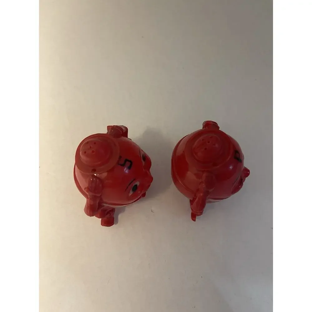 Vintage Humpty Dumpty Salt Pepper Shakers Plastic 3